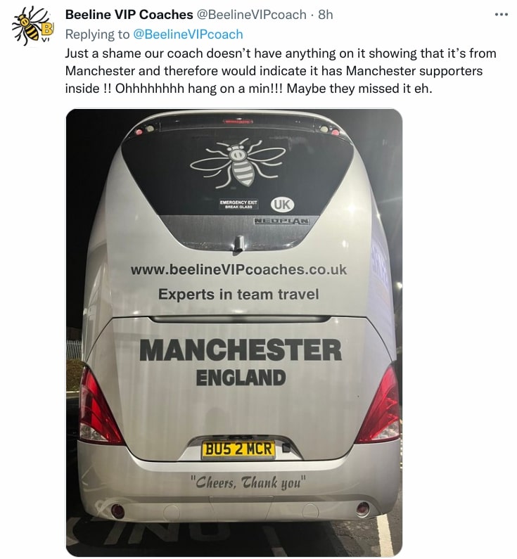 Man United fans leave children terrified as they target a bus full of their own supporters