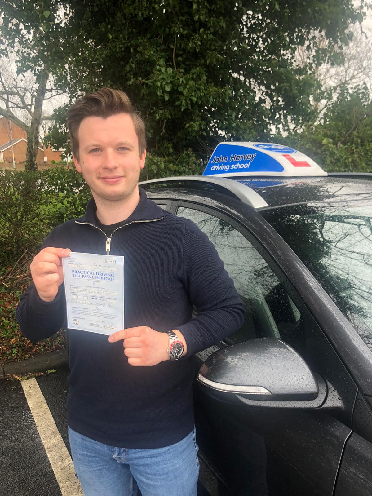 A TEENAGER has passed his driving test - TWO years after learning to fly PLANE.