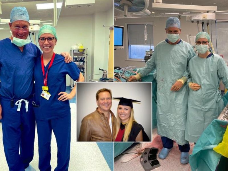 Dad and daughter perform surgery together in UK operating theatre first