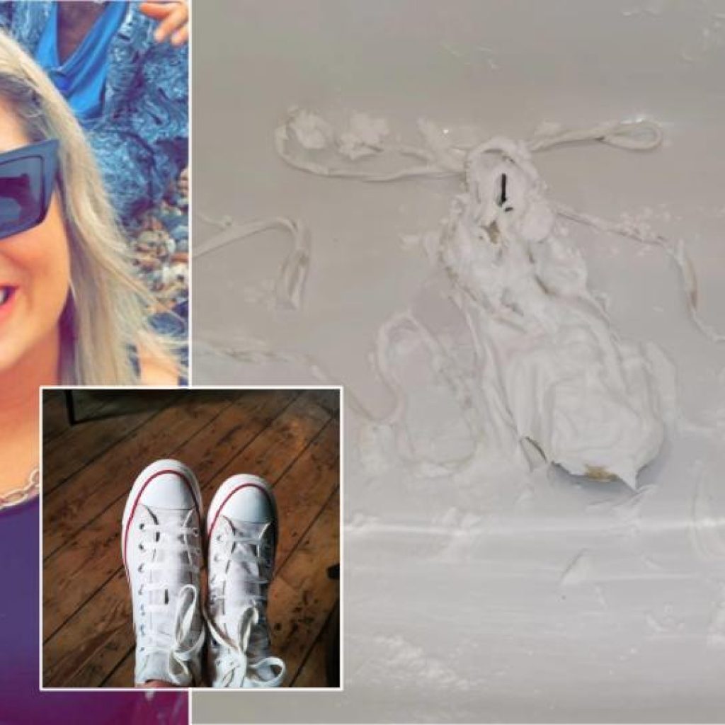 Woman discovers amazing hack to restore trainers to new by using shaving foam