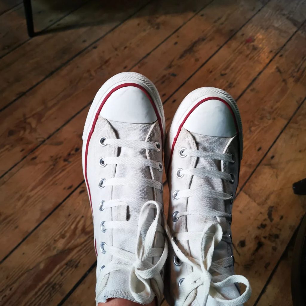Woman discovers amazing hack to restore trainers to new by using shaving foam