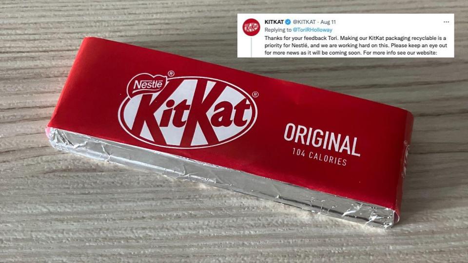 KitKat slammed for new packaging that can't be recycled
